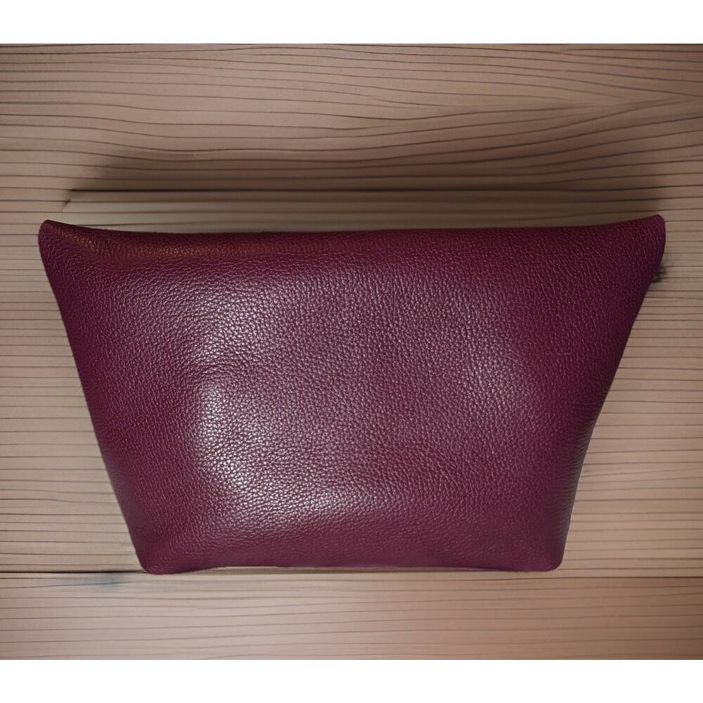 Portland Leather Goods Makeup Bag Extra Large Plum / Discontinued Color - Picture 3 of 5